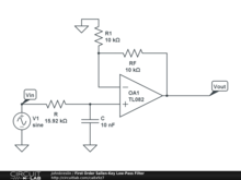 First Order Sallen-Key Low-Pass Filter