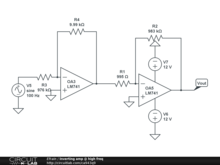 Inverting amp @ high freq