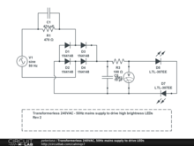Transformerless 240VAC, 50Hz mains supply to drive LEDs