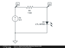 Series Circuit with a Non-linear Element (LED)