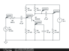 common emitter BJT amplifier