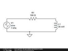 AC over resistor and inductor in series