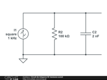 Circuit de integrare RC tensiune-curent