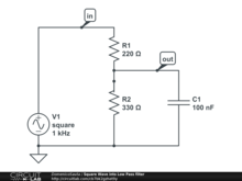 Square Wave into Low Pass filter