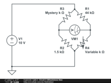 Lab 2 - Circuit 3 (Wheatstone) New