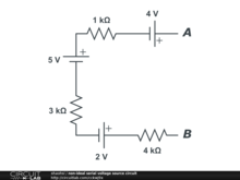 non-ideal serial voltage source circuit