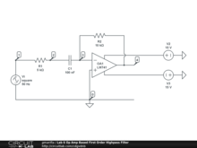 Lab 6 Op Amp Based First Order Highpass Filter
