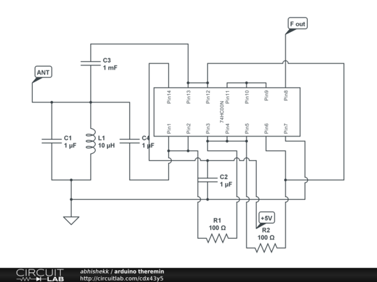 arduino theremin - CircuitLab