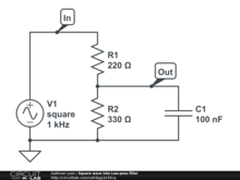 Square wave into Low-pass filter