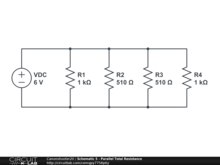 Schematic 5 - Parallel Total Resistance