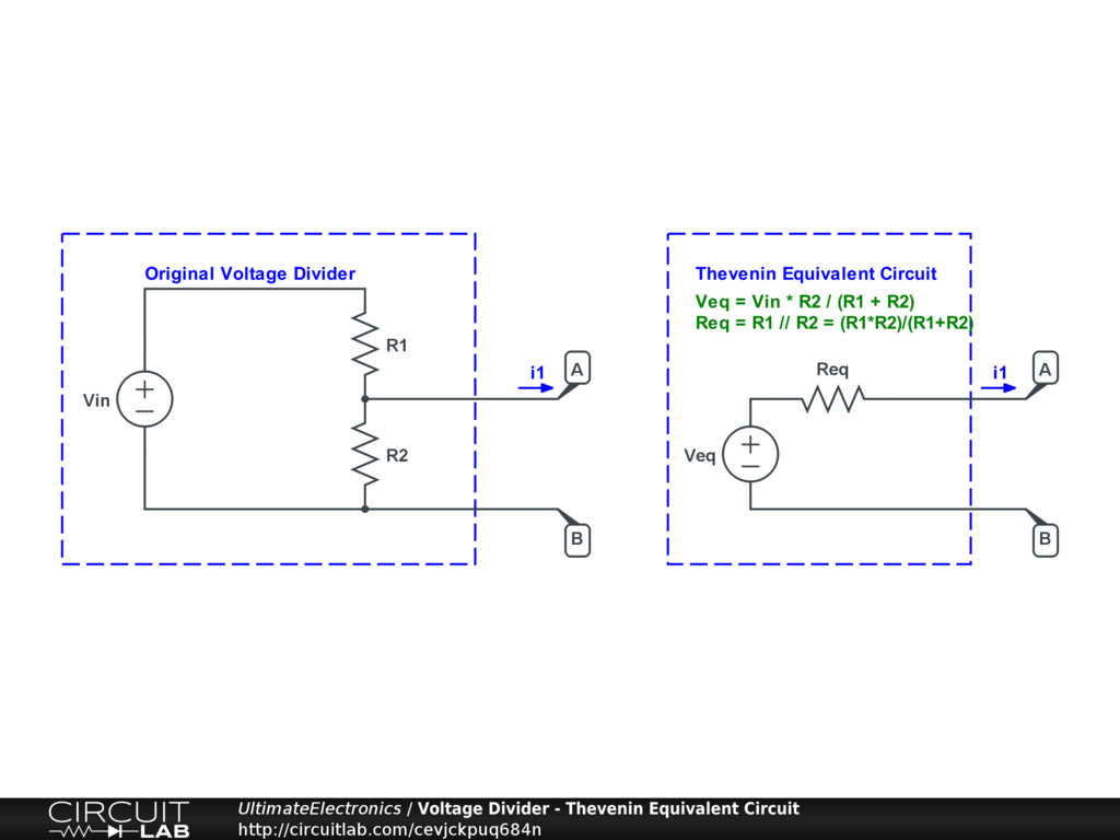 Voltage Divider - Thevenin Equivalent Circuit