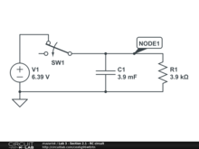 Lab 3 - Section 2.1 - RC circuit