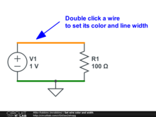 Set wire color and width
