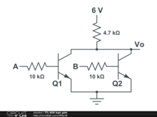 TTL NOR logic gate