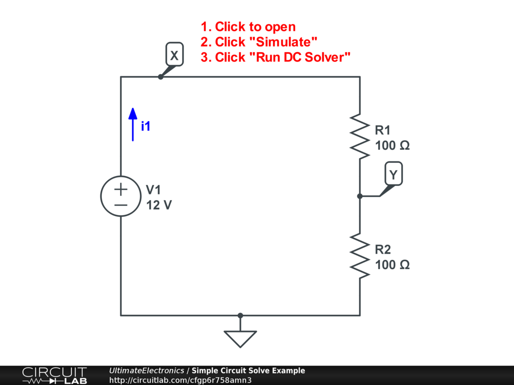 Simple Circuit Solve Example