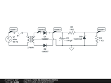 Fonte de alimentação didática