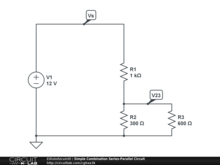 Simple Combination Series-Parallel Circuit