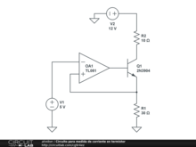Circuito para medida de corriente en termistor