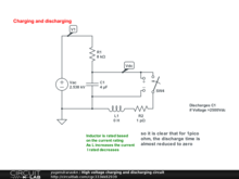 High voltage charging and discharging circuit