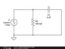 Circuit de derivare  RC in curent