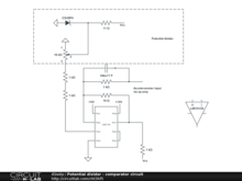 Potential divider - comparator circuit