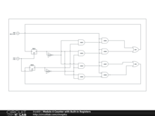 Modulo 4 Counter with Built-in Registers