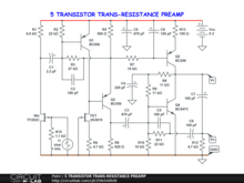 5 TRANSISTOR TRANS-RESISTANCE PREAMP