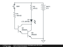 Darlington pair LED circuit