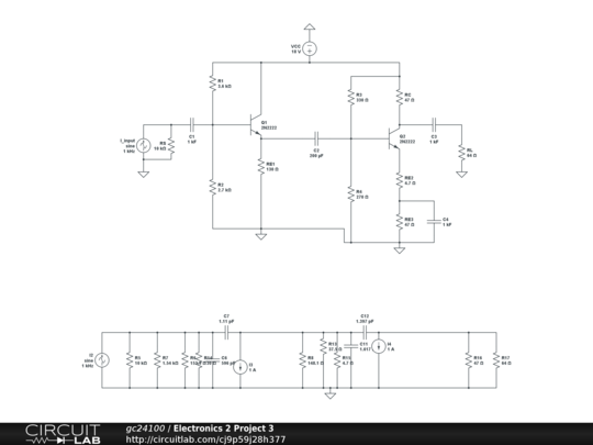 Electronics 2 Project 3 - CircuitLab
