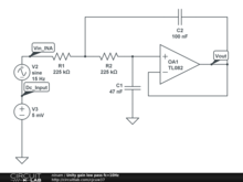 Unity gain low pass fc=10Hz