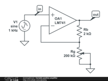 Variable positive amplifier