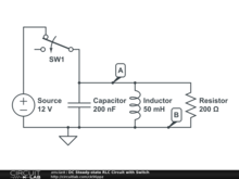 DC Steady-state RLC Circuit with Switch
