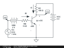 Transistor bipolar npn en emisor comun