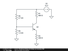 Circuito por Divisor de Voltaje con transistor PNP