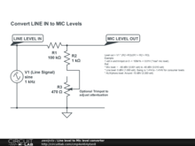 Line level to Mic level converter