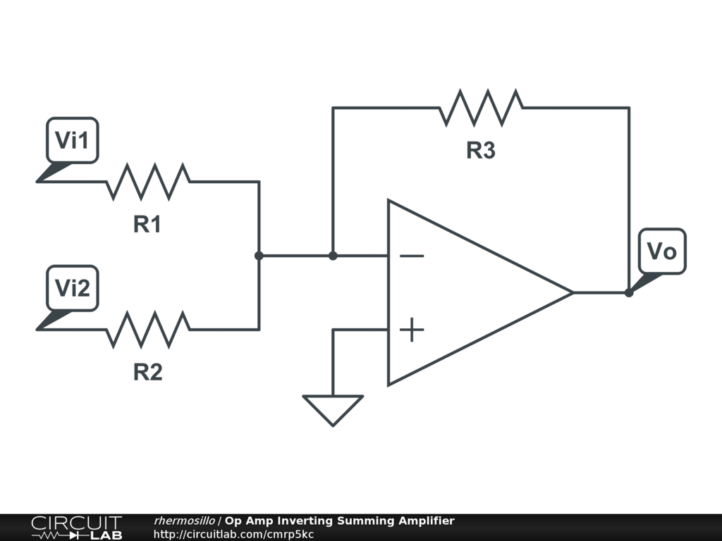 Adder Circuit Using 741 Op Amp