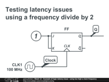 Week 12 - Example of logic latency issue - using too high a clock frequency