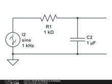 circuit de integrare rc in tensiune
