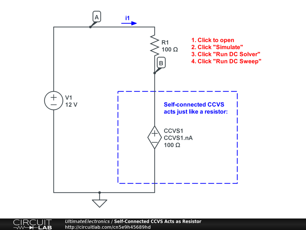 Self-Connected CCVS Acts as Resistor