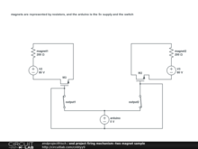 end project firing mechanism--two magnet sample