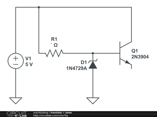 transistor + zener - CircuitLab
