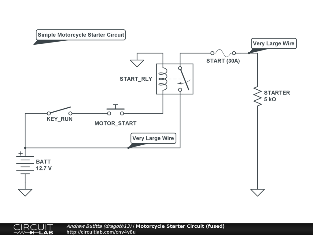 Starter Motor Wiring Diagram from www.circuitlab.com
