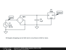 AC/DC Voltage regulator 25VAC to 5VDC