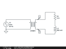 sim3 5ohm and 600mH inductor