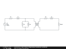 Lab 1 Circui 1 Single phase transformer unreferred