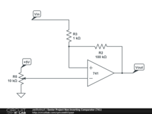 Senior Project Non-Inverting Comparator (741)