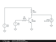Not gate Circuitlab1