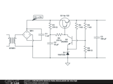 CIRCIRCUITO BASICO PARA REGULADOR DE VOLTAJE
