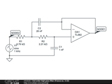 2nd order high-pass filter (Franco ex. 3-10)