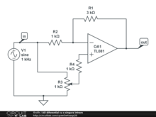 AO diferential cu o singura intrare